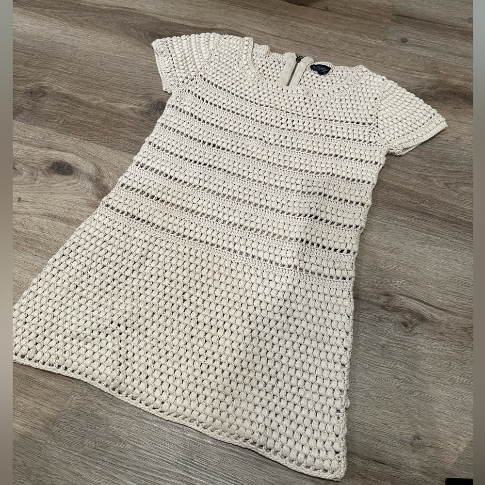 Topshop Crochet Sweater Dress Coverup